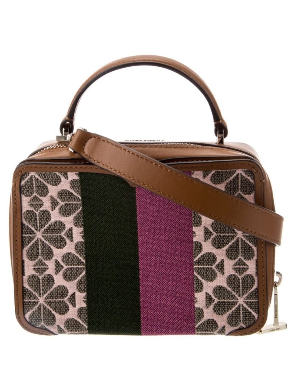 Kate Spade New York NWT MYSTERY PINK MULTI Logo Jacquard Medium Crossbody Bag